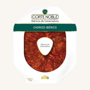 Corte Noble (Argal) Chorizo 50% Ibérico de cebo de campo – from Extremadura, pre-sliced 75 gr