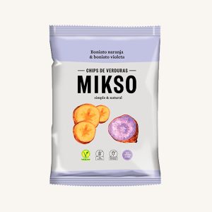 Mikso Veggie chips with orange and violet sweet potato, from Girona, bag 85g