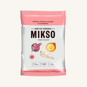 Mikso Veggie chips with parsnip, beetroot and orange sweet potato with black pepper, from Girona, bag 85 g